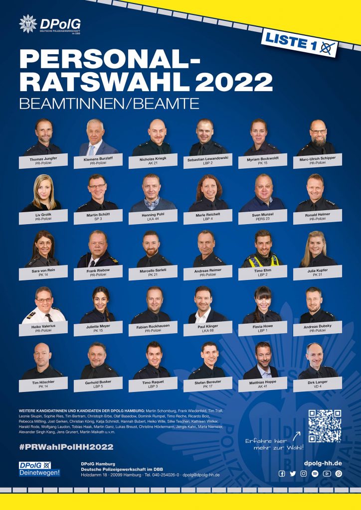 Personalratswahl 2022 für Beamtinnen/Beamte DPolG Hamburg